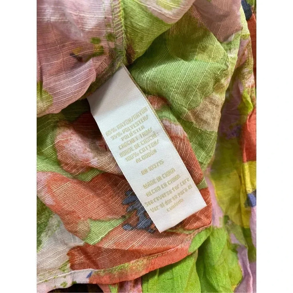 Hope&  Harlow Square Neck Floral Bohemian Blouse In Winsome Orchid / Multi SZ XL - Picture 7 of 12